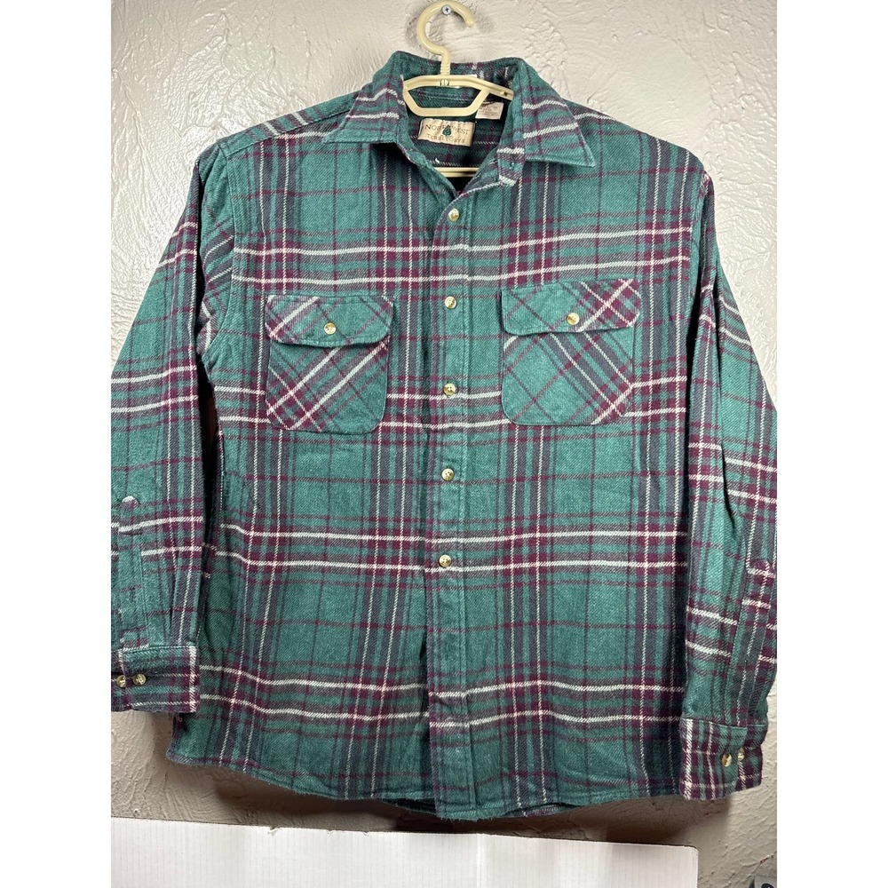 Northwest Territory Flannel‎ Plaid Single Needle Tailoring Shirt-Men's Size M